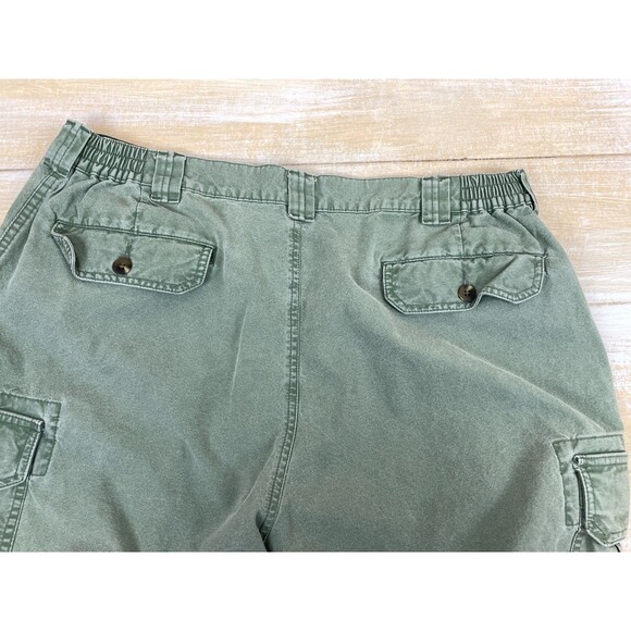 LL Bean Mens Cargo Pants Green Size 38 x 34 (36x33)  Cotton Straight Leg - Picture 3 of 9
